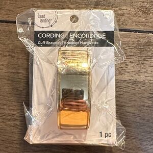 Bead Landing Gold Cuff Bracelet